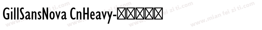 GillSansNova CnHeavy字体转换